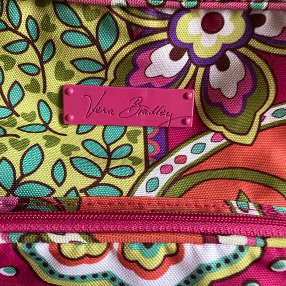 Vera Bradley Lighten Up Large Backpack Pink Swirls Pattern 15”x 11” Paisley Pink - Picture 3 of 10